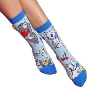 Tom & Jerry Love Heart Socks